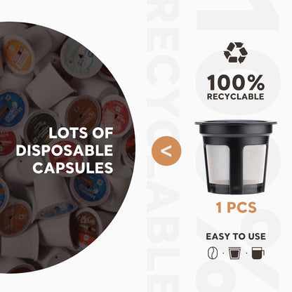Reusable K-Cup Coffee Pod Filter for Ninja Dual Brew Coffee Makers Triple Hole Capsule Shell UA2227 - Image 8