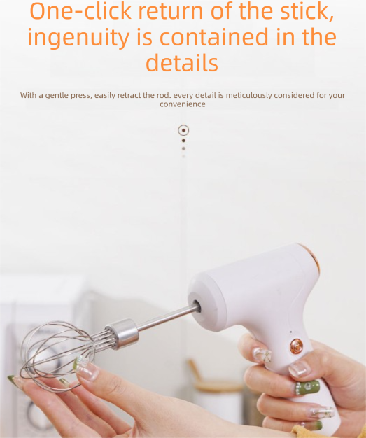 Compact Electric Dual-Head Handheld Egg Whisk Multi-Function Automatic Cream Whipper and Food Mixer J-8 Green 1-Speed - Image 5