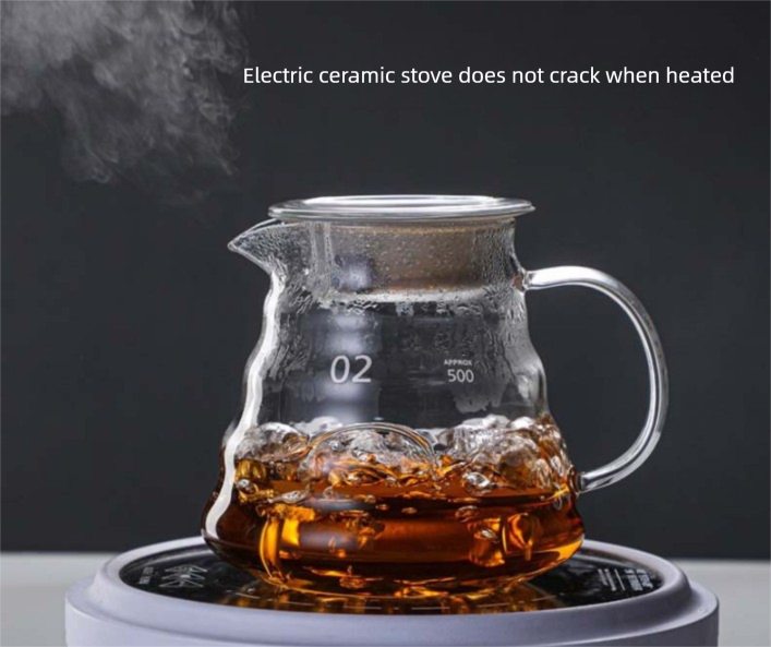 360ml Borosilicate Glass Coffee Server - Heat Resistant "Cloud" Pour Over Carafe with Lid - Drip Coffee Sharing Pot for Home Baristas (1-2 Cups) - Image 2