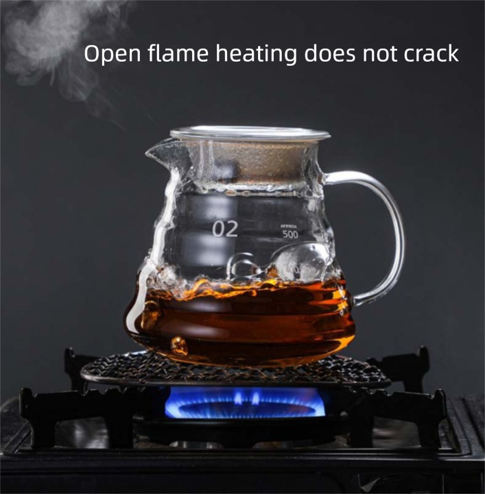 600ml Borosilicate Glass Coffee Server - Heat Resistant "Cloud" Pour Over Carafe with Lid - Large Drip Coffee Sharing Pot for Home & Office (2-4 Cups) - Image 3