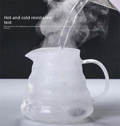 600ml Borosilicate Glass Coffee Server - Heat Resistant "Cloud" Pour Over Carafe with Lid - Large Drip Coffee Sharing Pot for Home & Office (2-4 Cups) - Image 9