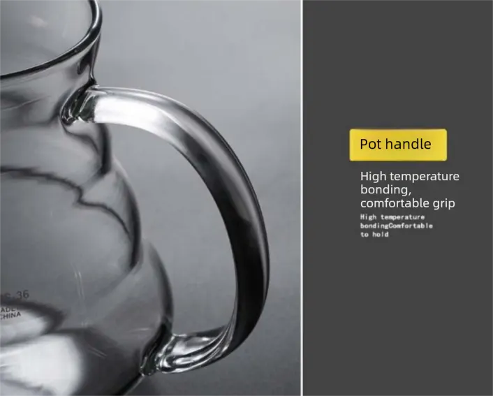 800ml Extra Large Glass Coffee Server - Heat Resistant "Cloud" Pour Over Carafe with Lid - Family Size Drip Coffee Pot & Tea Pitcher (3-5 Cups) - Image 6