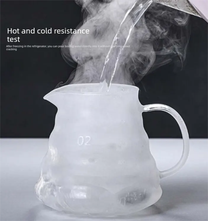 800ml Extra Large Glass Coffee Server - Heat Resistant "Cloud" Pour Over Carafe with Lid - Family Size Drip Coffee Pot & Tea Pitcher (3-5 Cups) - Image 9