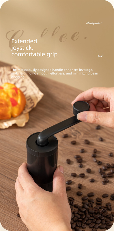 MDJ-22 Manual Hand-Crank Coffee Grinder Precision Burr Mill with Adjustable Settings – New Value Edition Matte Black - Image 8