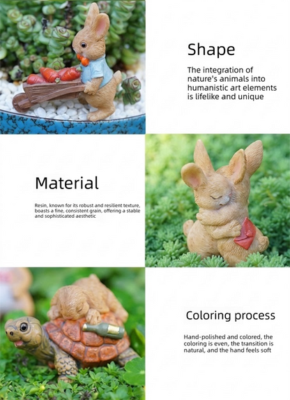 Garden Style "Apple Hedgehog" Succulent Planter Decoration – Cute Animal Figurine Resin Craft for Balcony and Pot Plant - Image 3