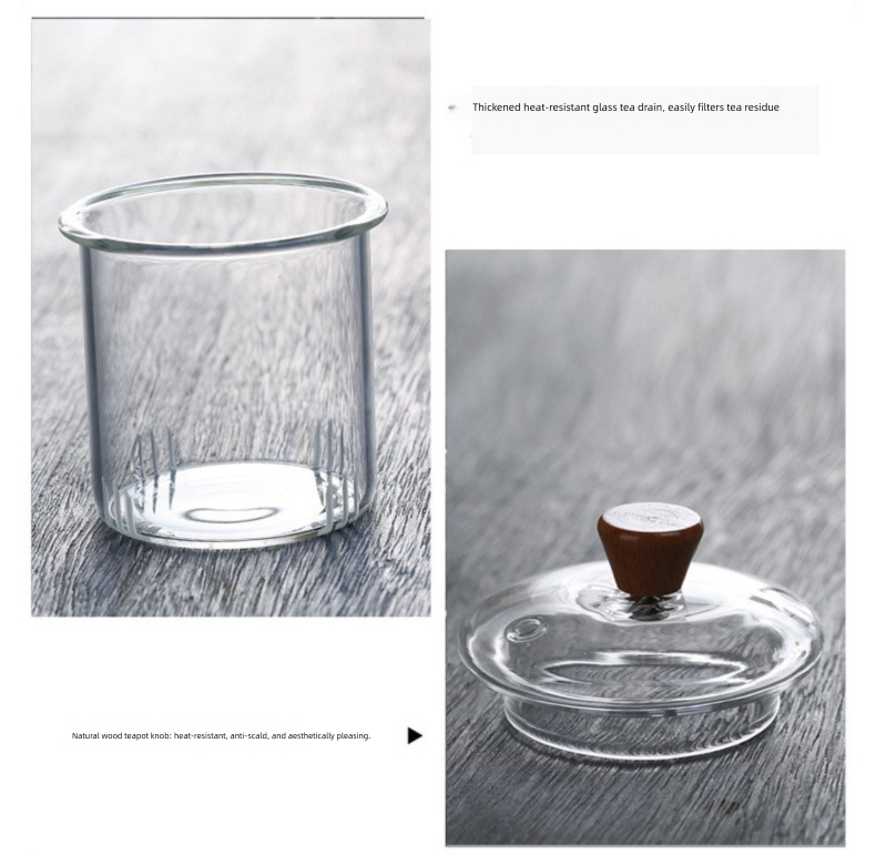 1500ml Heat Resistant Glass Teapot with Bamboo Handle and Glass Infuser Loose Leaf Tea Maker for Home - Image 7