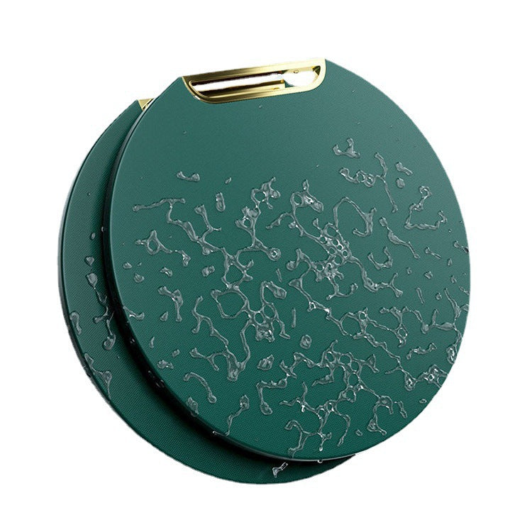 35X35CM Thickened Circular Standable Cutting Board - Food-Grade Double-Sided Kitchen Board with Space-Saving Vertical Storage - Image 2
