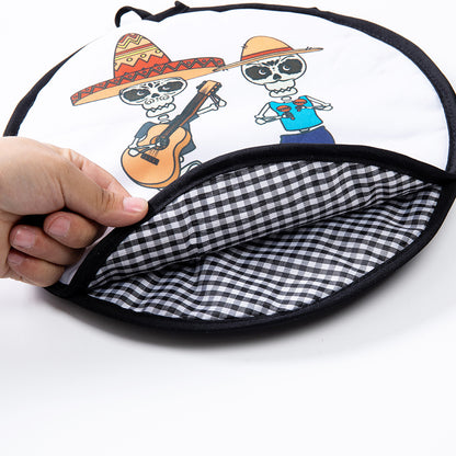 2-Pack 12-Inch Tortilla Warmer Pouch for Soft Tacos, Pancakes & Potatoes (30x30cm, Style 5) - Image 2