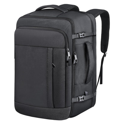 Black Expandable 17-Inch Laptop Travel Backpack with USB Port - Durable TSA Friendly Carry-on Luggage Bag