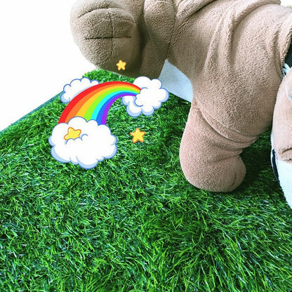 L Size Realistic Artificial Grass Dog Potty Pad - Indoor/Outdoor Pet Training Turf, Easy to Clean PE & TPR Material - Image 2