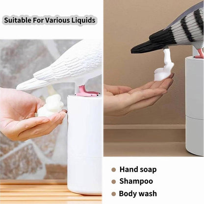 Adorable White Pigeon Smart Motion Sensor Foam Pump - Touchless Hand Washer with Anti-Glare Technology for Outdoor & Bright Light - Image 3