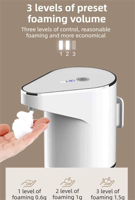 S127 Touchless Foam Automatic Induction Pump (350ml) - Wall-Mounted & Countertop Dual Use, Compact Soap Washer for Kitchen & Bathroom - Image 4