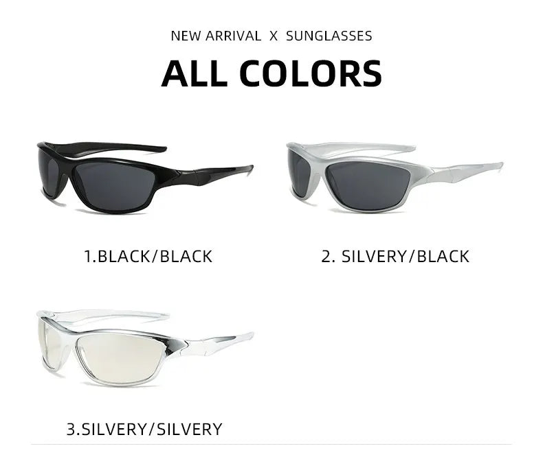 3-Pack Retro Oval Sports Sunglasses - Lightweight UV400 Protection Trendy Sun Glasses for Cycling, Hiking & Streetwear - Image 2
