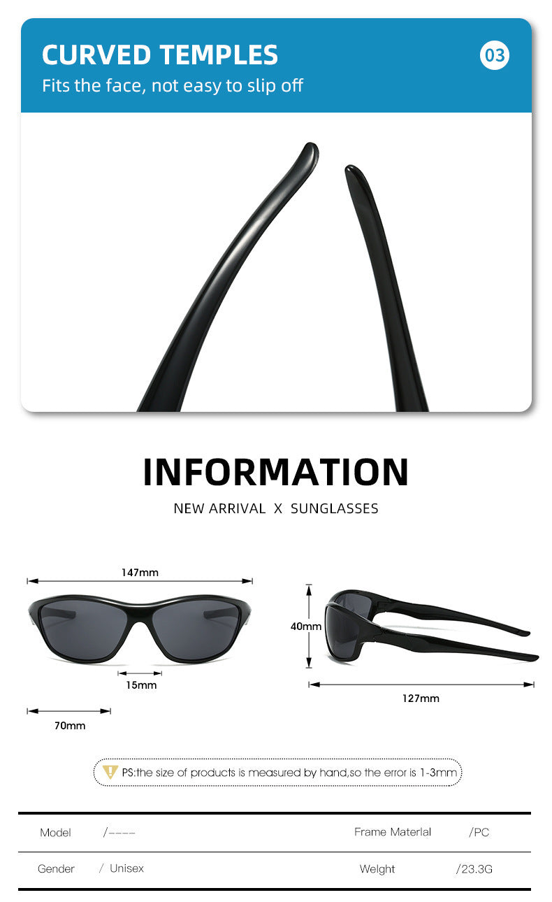 3-Pack Retro Oval Sports Sunglasses - Lightweight UV400 Protection Trendy Sun Glasses for Cycling, Hiking & Streetwear - Image 5