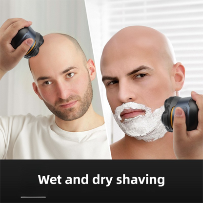 Black Men's 6D Magnetic Rotary Head Shaver for Wet/Dry Use - Professional Electric Bald Head Shaver & Beard Trimmer (Model 610) - Image 4