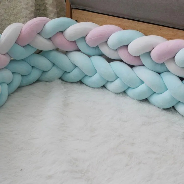 White 2M Nordic 3-Strand Hand-Braided Knot Long Pillow - Soft Plush Sofa Cushion, Room Decor for Bedroom & Living Room - Image 4