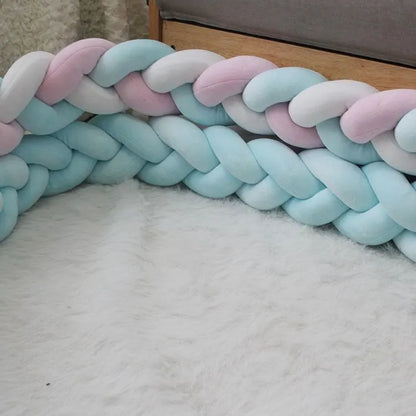 White 2M Nordic 3-Strand Hand-Braided Knot Long Pillow - Soft Plush Sofa Cushion, Room Decor for Bedroom & Living Room - Image 4