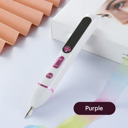 Professional Electric Mole & Dark Spot Remover Pen - Advanced Plasma Ion Technology for Seamless Skin Tag & Freckle Removal (Purple)