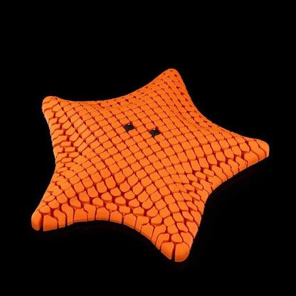 Orange 3D-Printed Articulated Starfish Fidget Toy for Stress Relief - Eco-Friendly 12cm Sensory Toy for Kids & Adults - Image 2