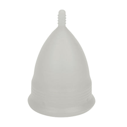 2PCS Reusable Medical Grade Silicone Menstrual Cup(L Size) & 2PCS Matching Sterilizer Box - Microwave Safe Disinfector Case, Heat Resistant 130°C (White Set)