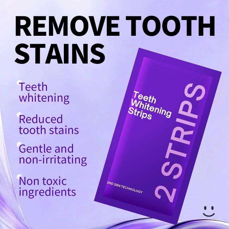 Professional Enamel-Safe Teeth Whitening Strips(12 Strips per Pack) - Antibacterial Gum Care & Deep Cleaning - Image 2