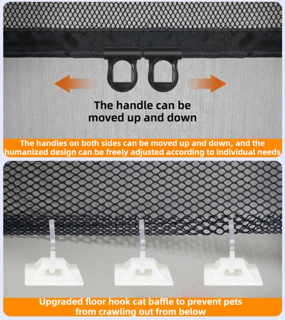 78X130CM Black Retractable Mesh Safety Gate for Pets & Babies - Scratch-Resistant Indoor/Outdoor Security Barrier, No-Drill Installation - Image 4