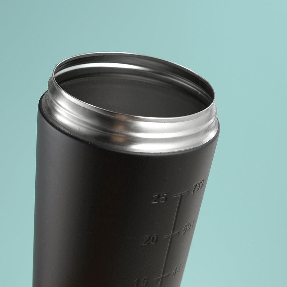 Sliver 750ML Premium Stainless Steel Protein Shaker Bottle - BPA-Free Metal Mixer Cup with Scale for Gym, Fitness & Meal Replacement - Image 2