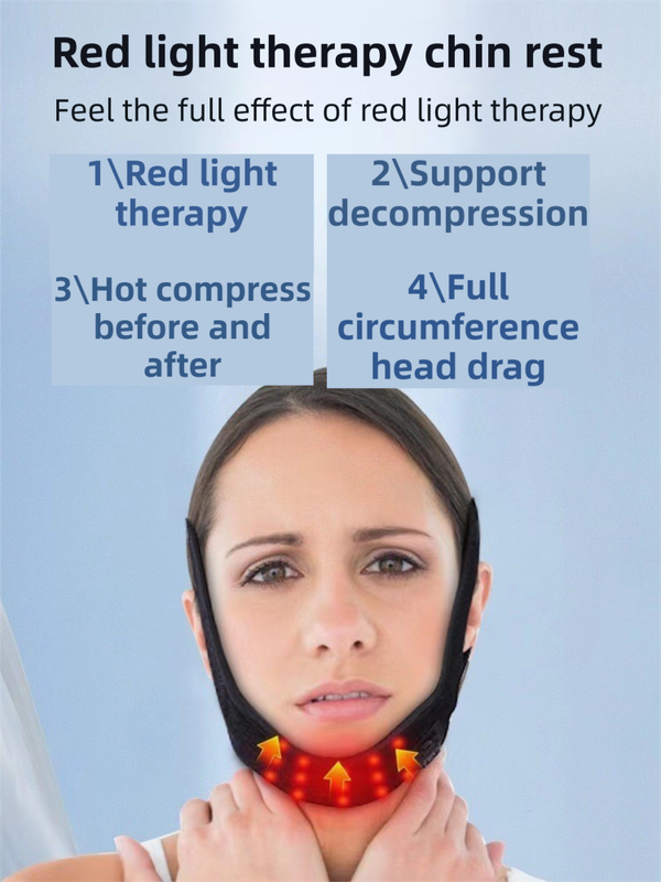 Breathable V-Line Chin Strap with 15 high-intensity Red-Light LEDs for Facial Firming & Skin Rejuvenation - Image 4