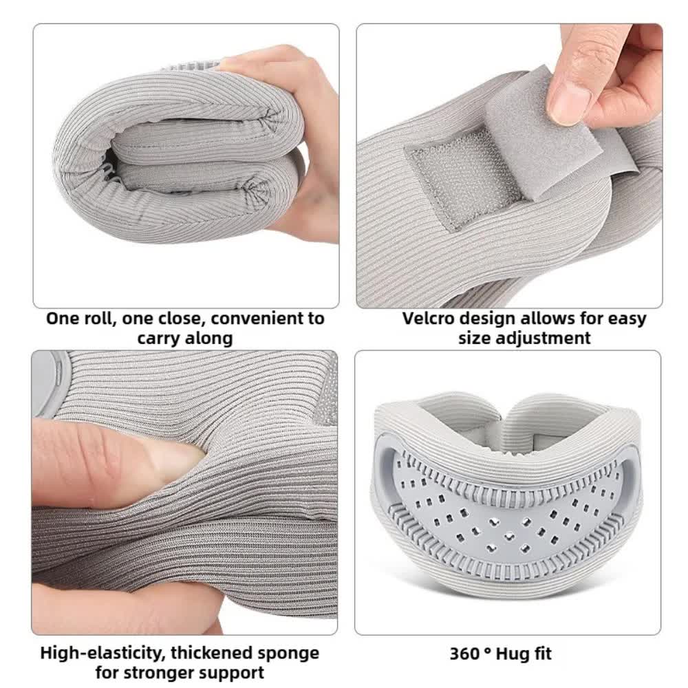 Pink Adjustable Silicone Neck Brace with High-Elastic Memory Foam & V-Shape - Prevent Forward Head Tilt and Posture Correction - Image 4
