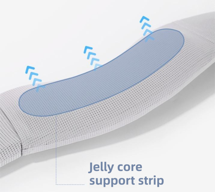 Grey Adjustable Cooling Jelly Core Neck Brace with Washable Cover - 3D Hollow Cervical Collar for Posture & Forward Head Correction (M Size) - Image 3