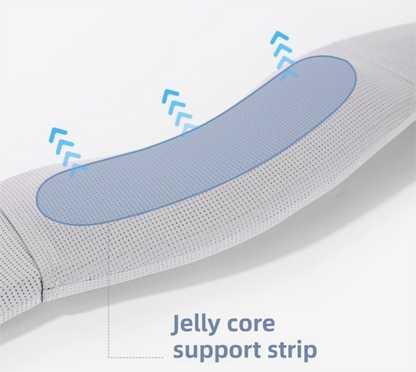 Grey Adjustable Cooling Jelly Core Neck Brace with Washable Cover - 3D Hollow Cervical Collar for Posture & Forward Head Correction (L Size) - Image 3