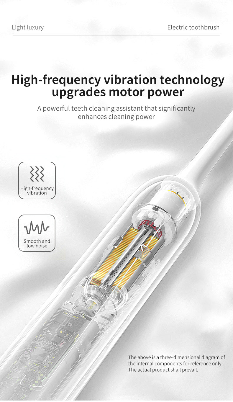 Black Sonic Electric Toothbrush Kit with 5 Cleaning Modes, 8 Heads & Travel Case - Smart Timer & Quad-Pacer, Soft Double-Arc Bristles and 120-Day Long Battery Life - Image 4