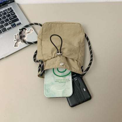 Blue Durable Nylon Small Square Phone Bag - Quick-Access Magnetic Closure, Versatile All-Match Shoulder Pouch - Image 2