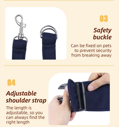 Dark Grey Lightweight Breathable Pet Crossbody Bag with Adjustable Padded  Strap & Reversible Double-Sided Design - Image 4