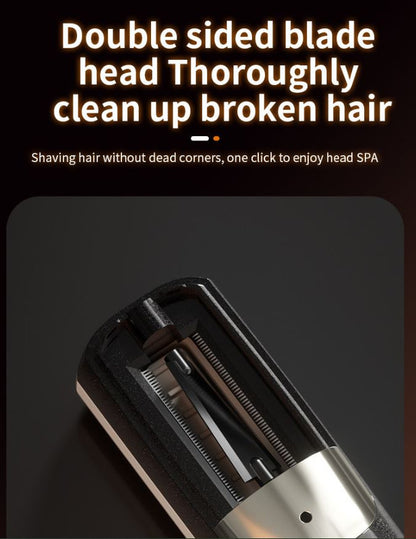 Black Cordless Automatic Split End Hair Trimmer - High-Speed Double-Sided Blade, Visible Trimming Window & Large Opening - Image 6