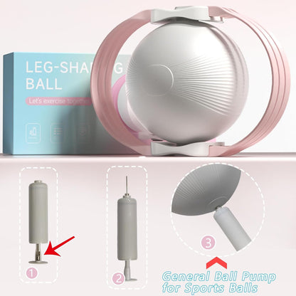 Purple 3-Level Resistance Pelvic Floor & Inner Thigh Trainer - Multi-Function Kegel Exercise Set with 25cm Yoga Ball & 3-Pair Resistance Rope - Image 7