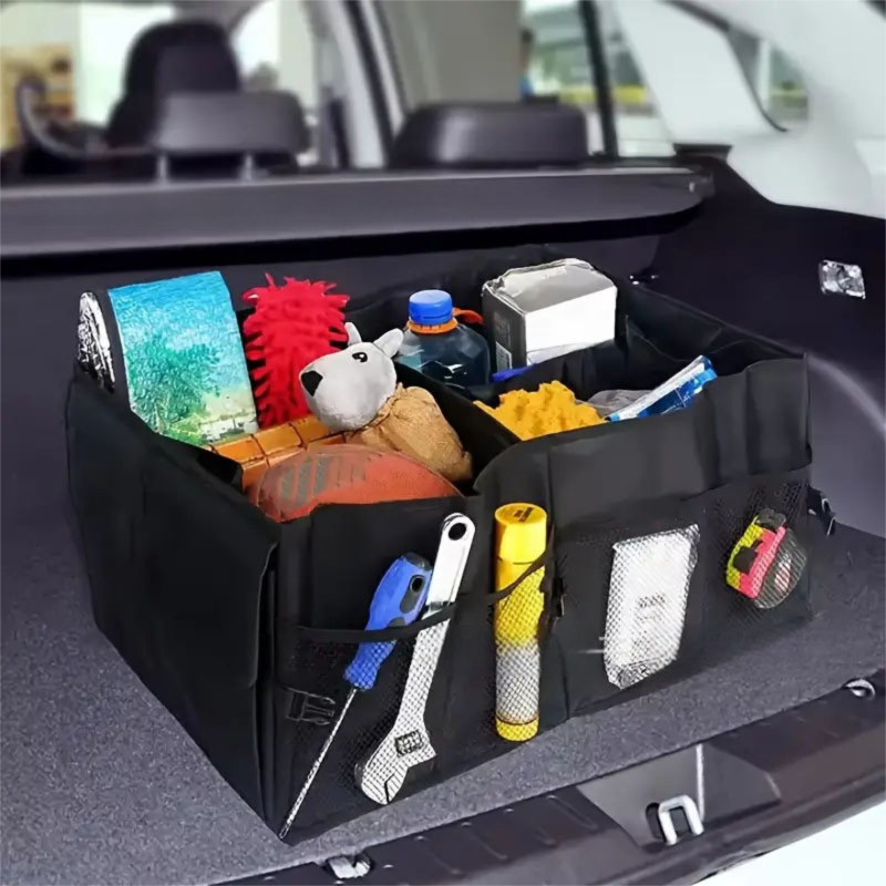 Heavy-Duty Foldable Car Trunk Organizer with Handles - Large Capacity Cargo Storage Box for Groceries & Gear (53x39x26.5 CM) - Image 4