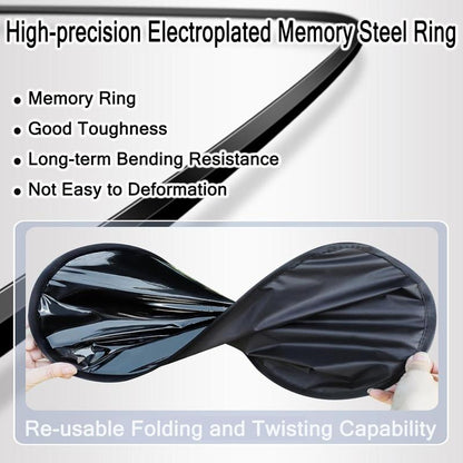 4-PCS Static Cling Car Window Sunshades Set - Glue-Free Insulating Total Blackout Fabric & Foldable Memory Wire Frame - Image 4