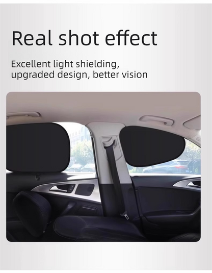 4-PCS Static Cling Car Window Sunshades Set - Glue-Free Insulating Total Blackout Fabric & Foldable Memory Wire Frame - Image 6