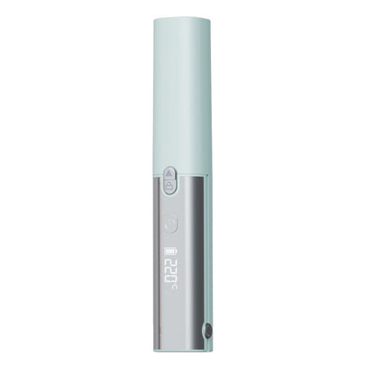 Green 2-in-1 Wireless Hair Styler with 4 Temperature Settings, Dual Anti-Scalding & Cap - 3D Ceramic Heating Brush with Essential Oil Coating