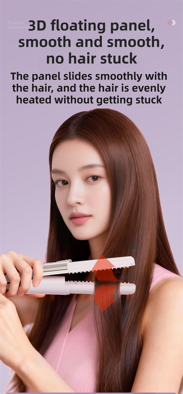 Green 2-in-1 Wireless Hair Styler with 4 Temperature Settings, Dual Anti-Scalding & Cap - 3D Ceramic Heating Brush with Essential Oil Coating - Image 5