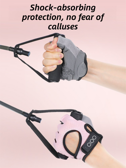 Black Heavy-Duty Unisex Gym Training Gloves with Integrated Wrist Support - Breathable Anti-Callus and Anti-Slip Weightlifting & Pull-Up Guards (Size M) - Image 3