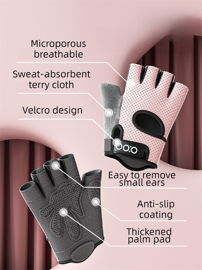 Pink Heavy-Duty Unisex Gym Training Gloves with Integrated Wrist Support - Breathable Anti-Callus and Anti-Slip Weightlifting & Pull-Up Guards (Size M) - Image 2