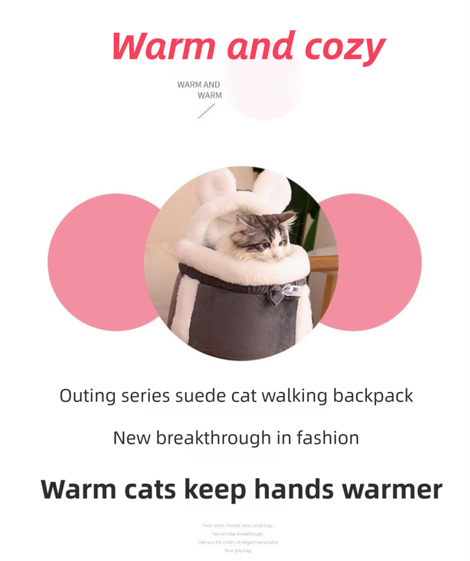Pink 2-in-1 Ultra-Soft Plush Pet Carrier & Mobile Bed - Portable & Lightweight Cute Rabbit Ear Design Travel Cabin (M 25 x 25 x 20.5CM) - Image 2