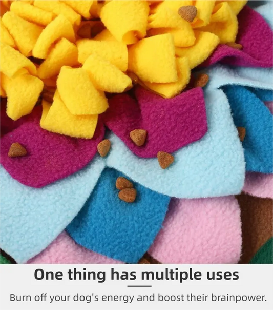 Colorful 48x48CM Durable Felt Cloth Pet Puzzle Sniffing Mat - Mental Stimulation & Slow Feeding Pad - Image 3