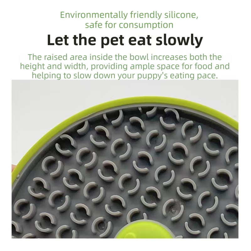 Green Interactive Pet Slow Feeder & 3D Textured Oral Cleanner - 3-in-1 Mounting Durable TPR Lick Mat for Dogs & Cats - Image 2