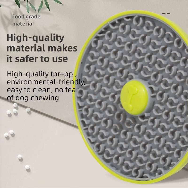Green Interactive Pet Slow Feeder & 3D Textured Oral Cleanner - 3-in-1 Mounting Durable TPR Lick Mat for Dogs & Cats - Image 3