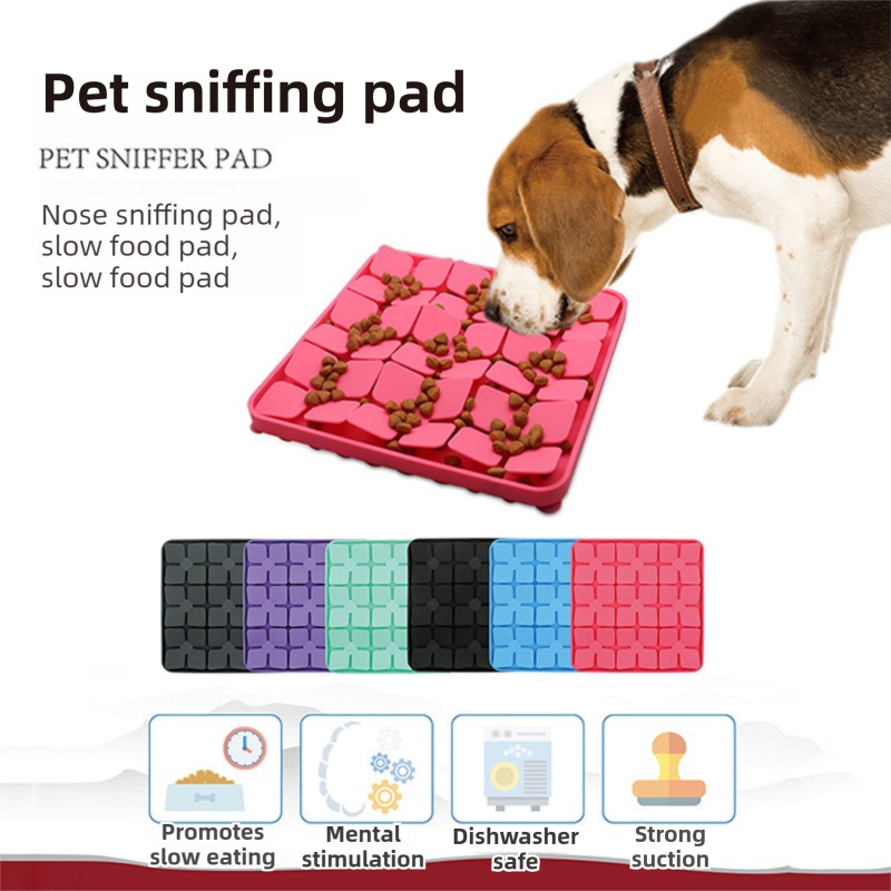 Black Food-Grade Silicone Pet Lick Mat for Perfect Distraction - 3D Textured Slow Feeder & Dental-Cleanner with Powerful Suction - Image 2