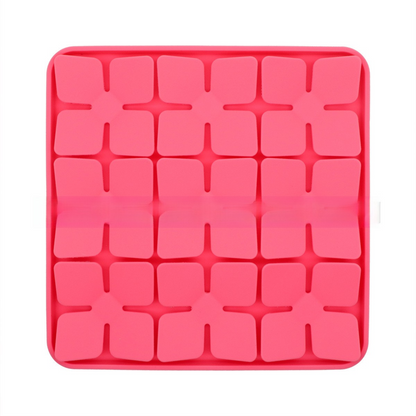 Pink Food-Grade Silicone Pet Lick Mat for Perfect Distraction - 3D Textured Slow Feeder & Dental-Cleanner with Powerful Suction