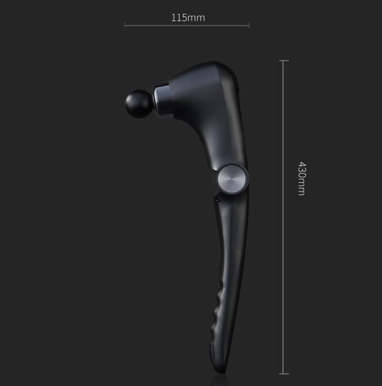 Black-Sliver Foldable Percussion Massage Gun with Hot Cold Compress & 10 Heads - 9 Speed Levels and High Frequency Vibration Full Body Muscle Relaxer - Image 6